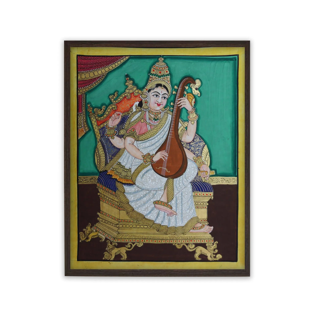 Mysore Painting - Maa Saraswati