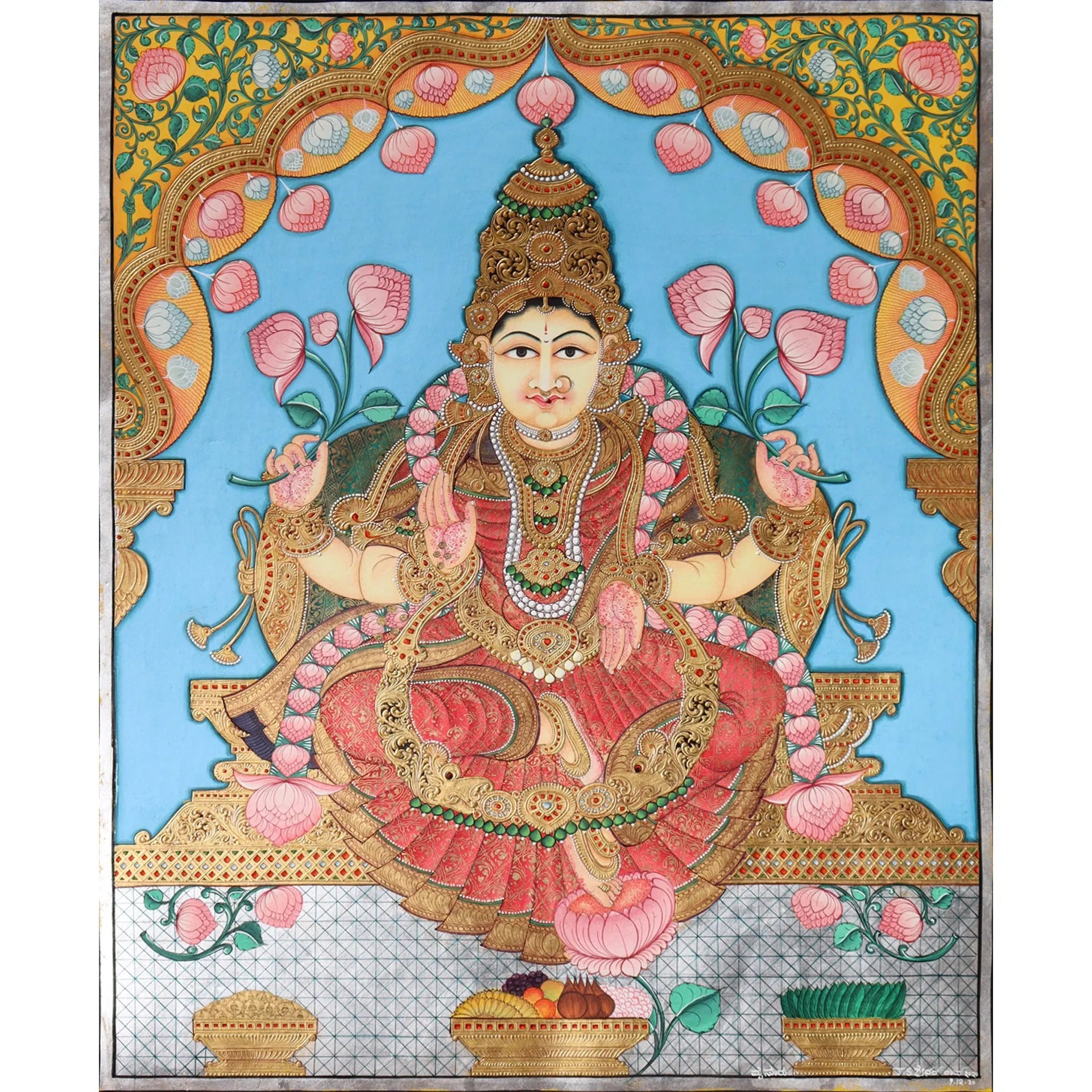 Mysore Painting - Maha Laxmi ji