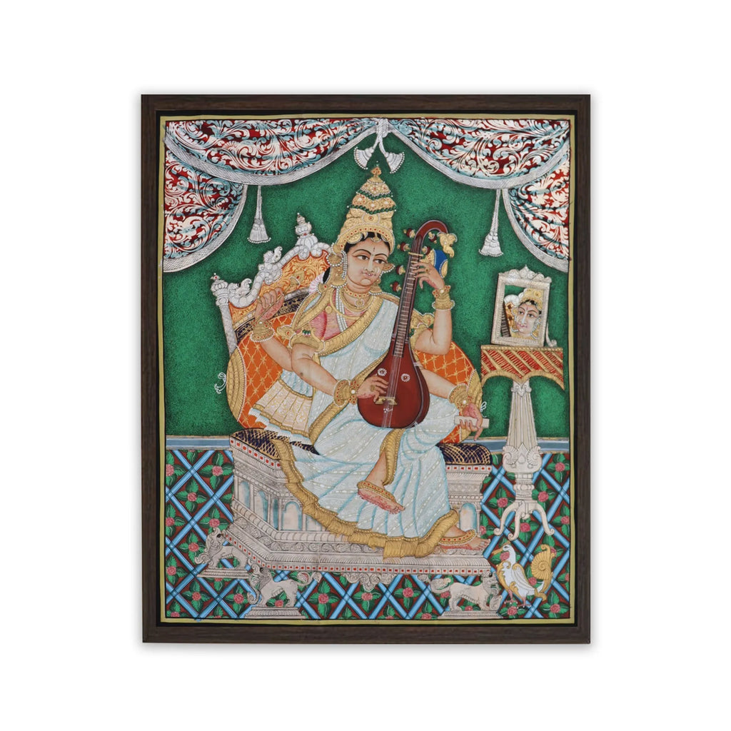 Mysore Painting - Maa Saraswati