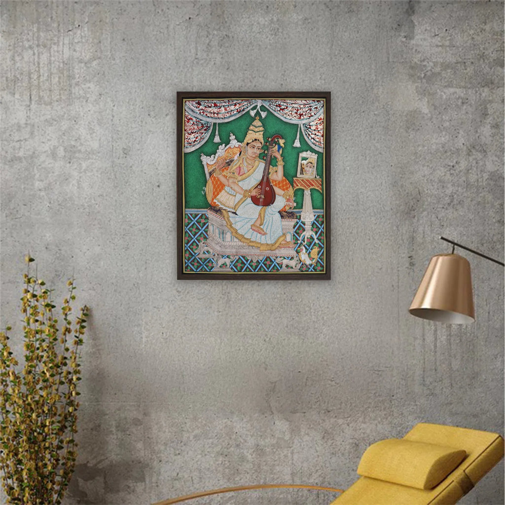 Mysore Painting - Maa Saraswati
