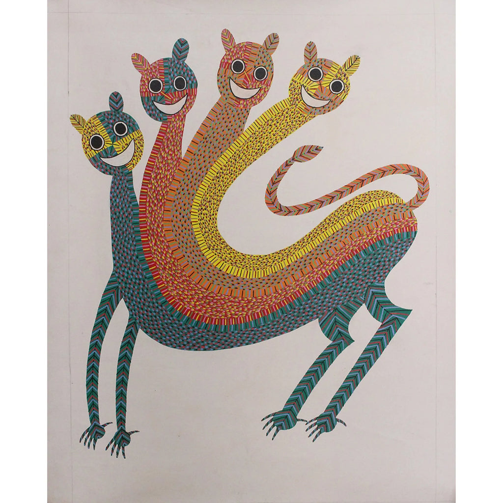 Gond - Four headed cat