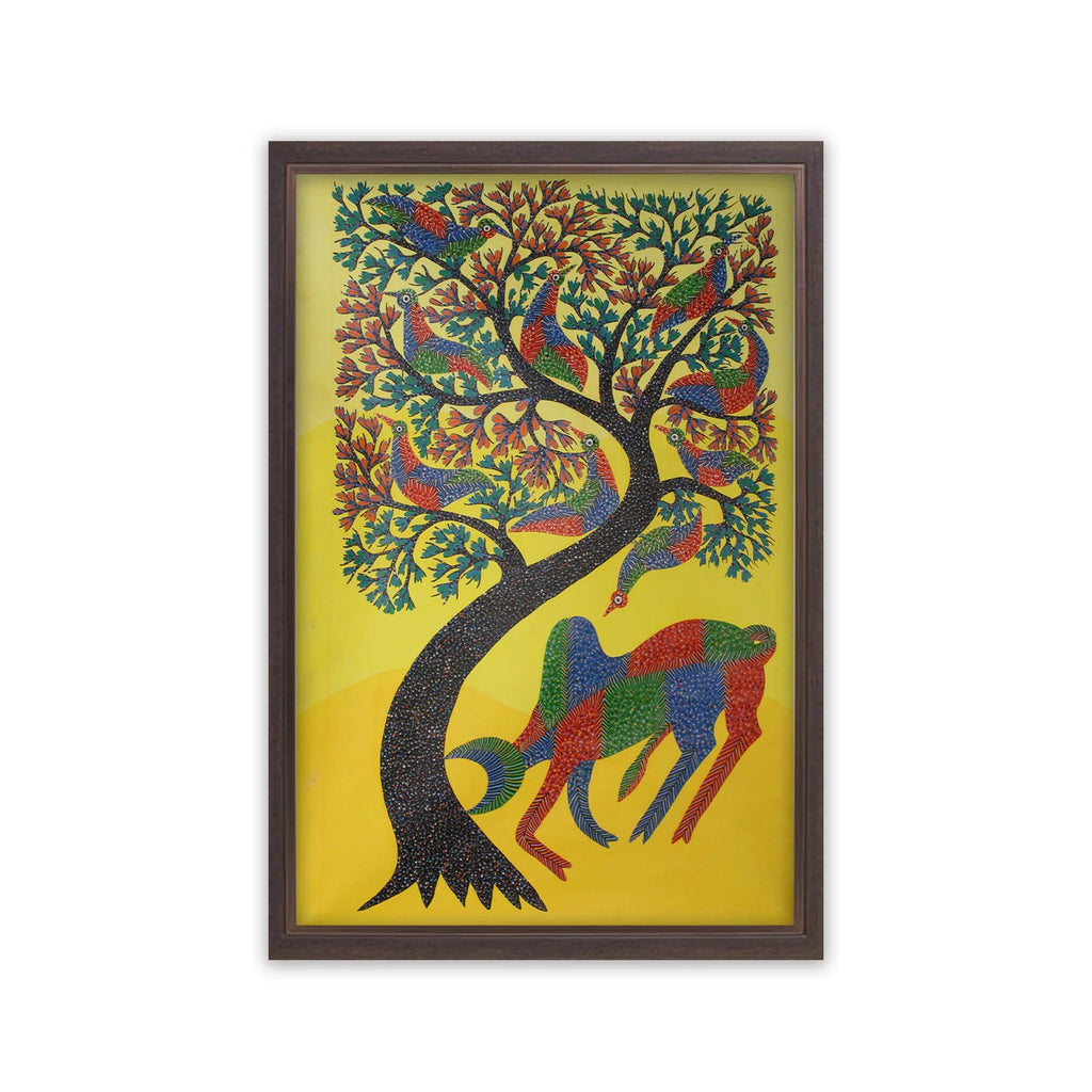 Gond - Tree of life and animal of folklore