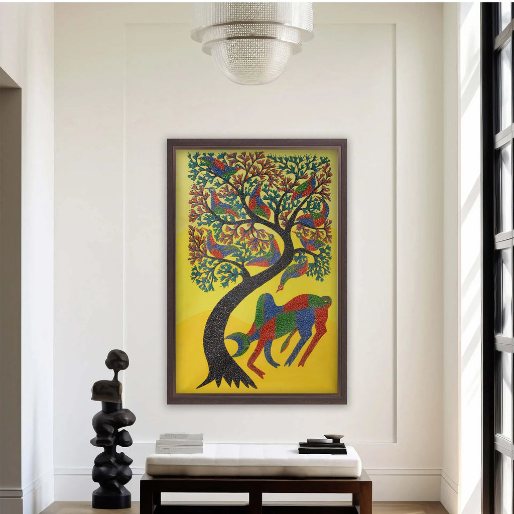 Gond - Tree of life and animal of folklore