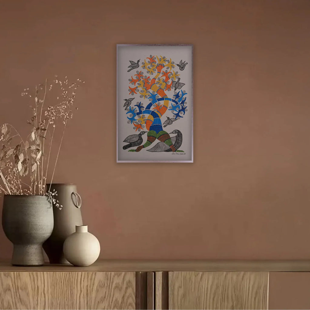 Gond - Animals under Tree of life