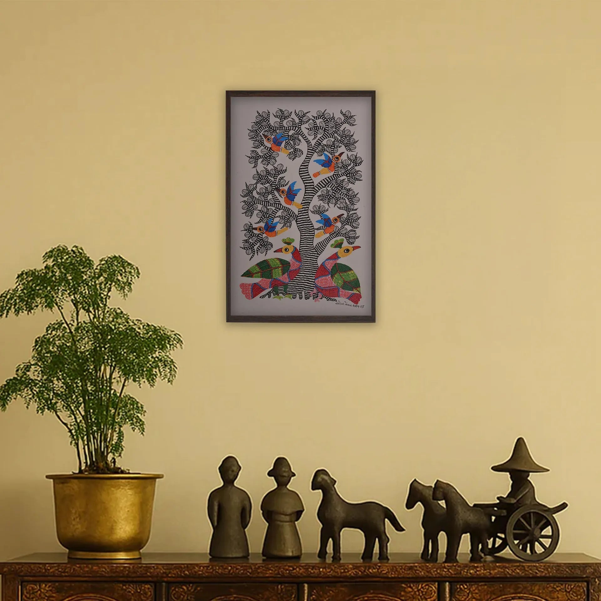 Gond - Birds under Tree of life