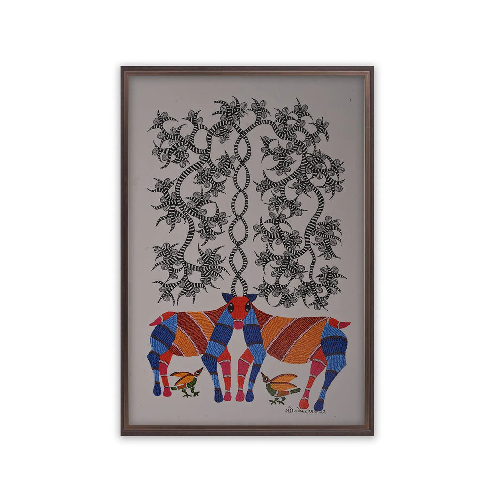 Gond - Cow Under Tree