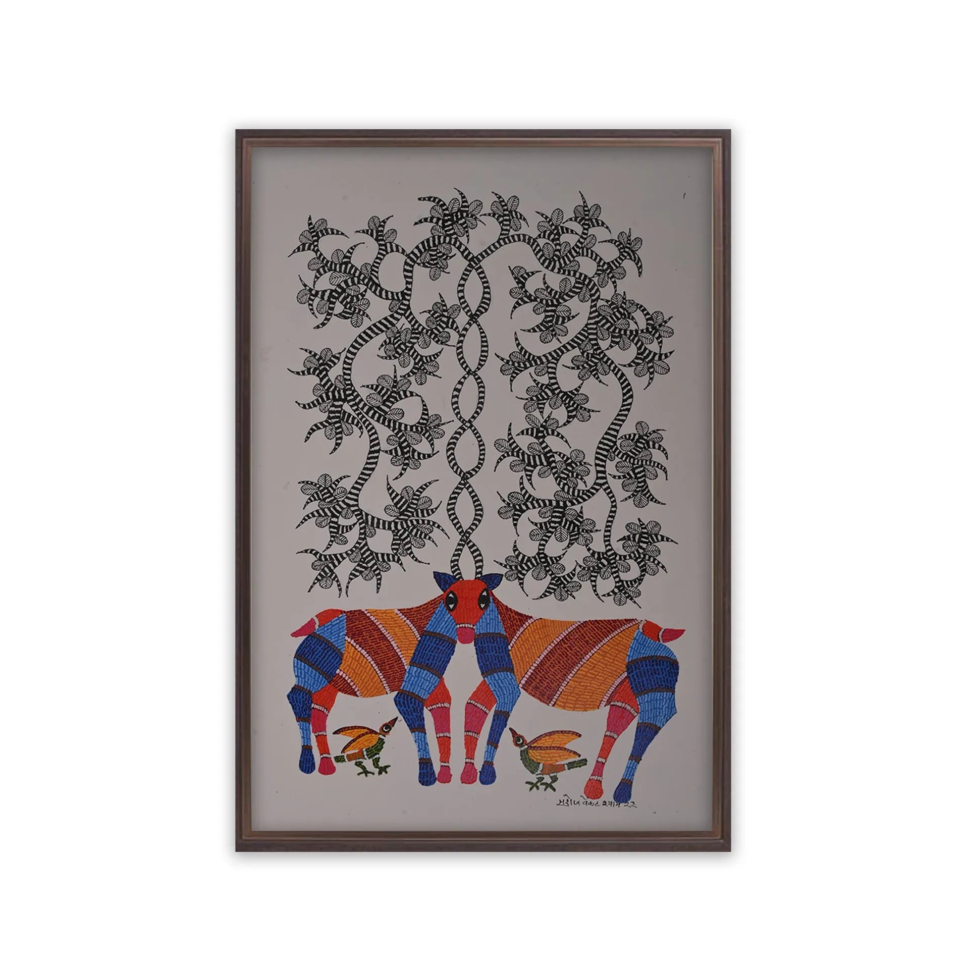 Gond - Cow Under Tree