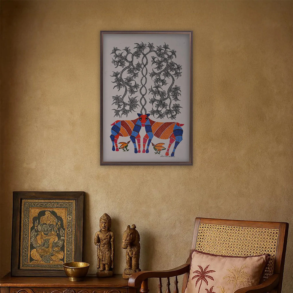 Gond - Cow Under Tree