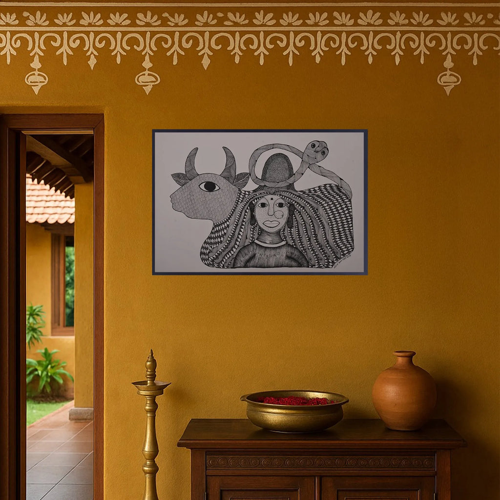 Gond - Shiv, Shakti and Nandi