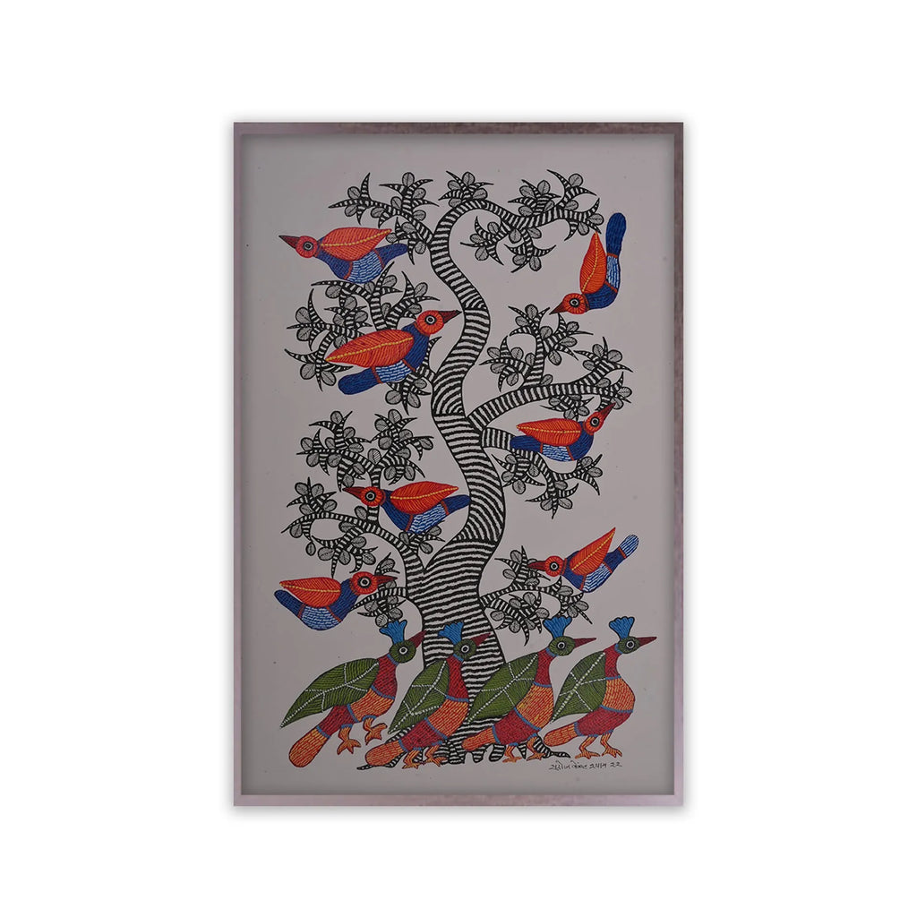 Gond - Birds Under the Forest Tree