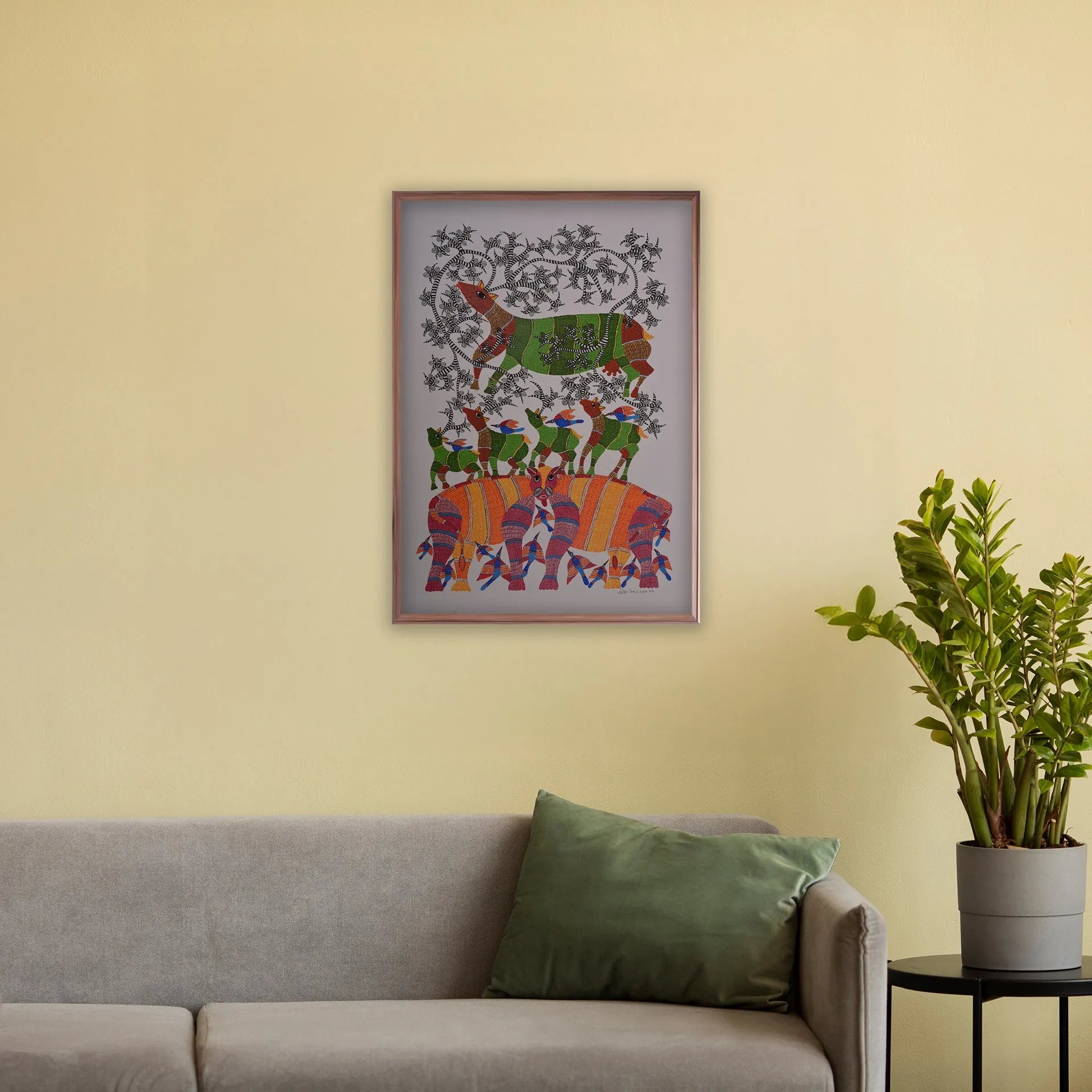 Gond - Family Under the Forest Canopy