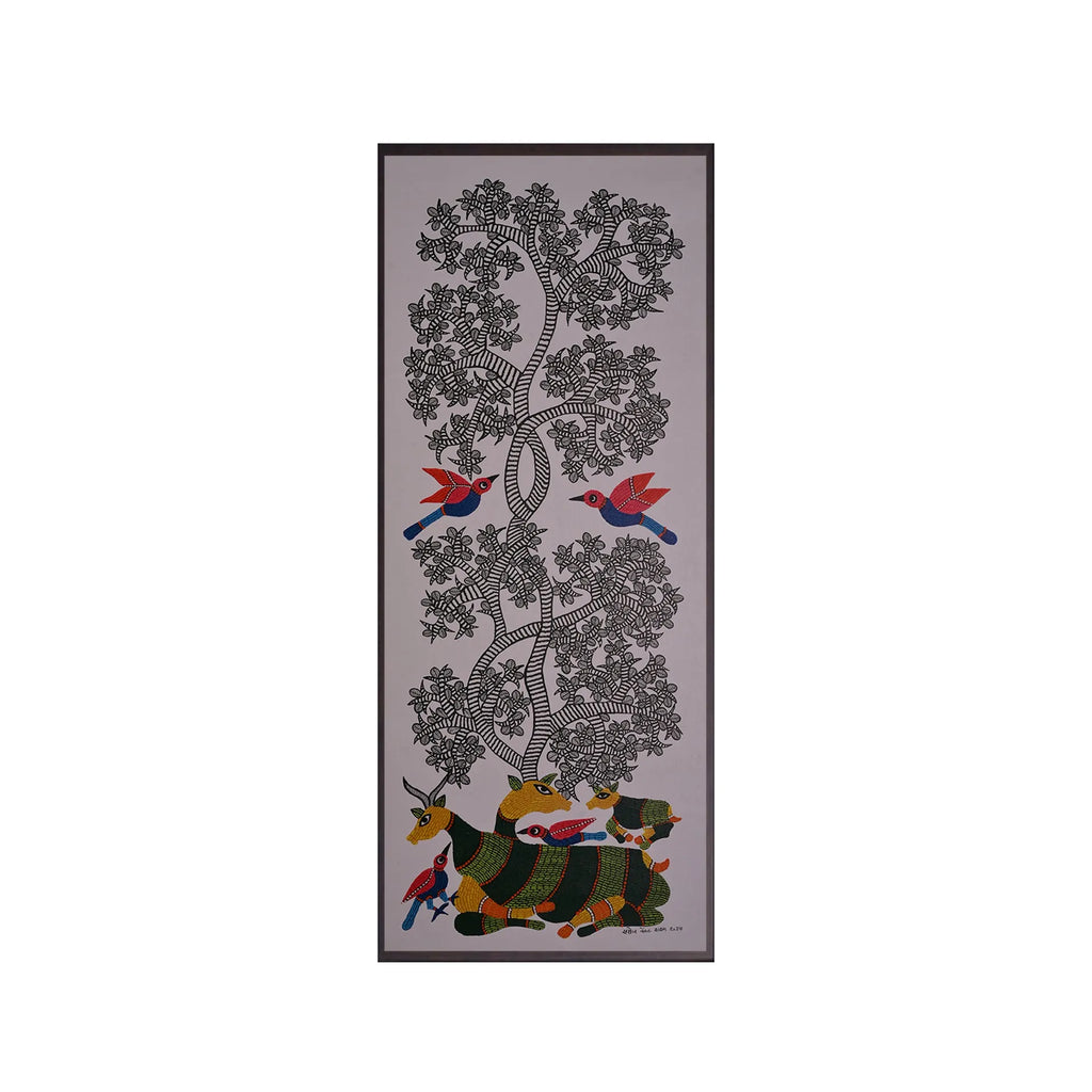 Gond - Deer with Birds