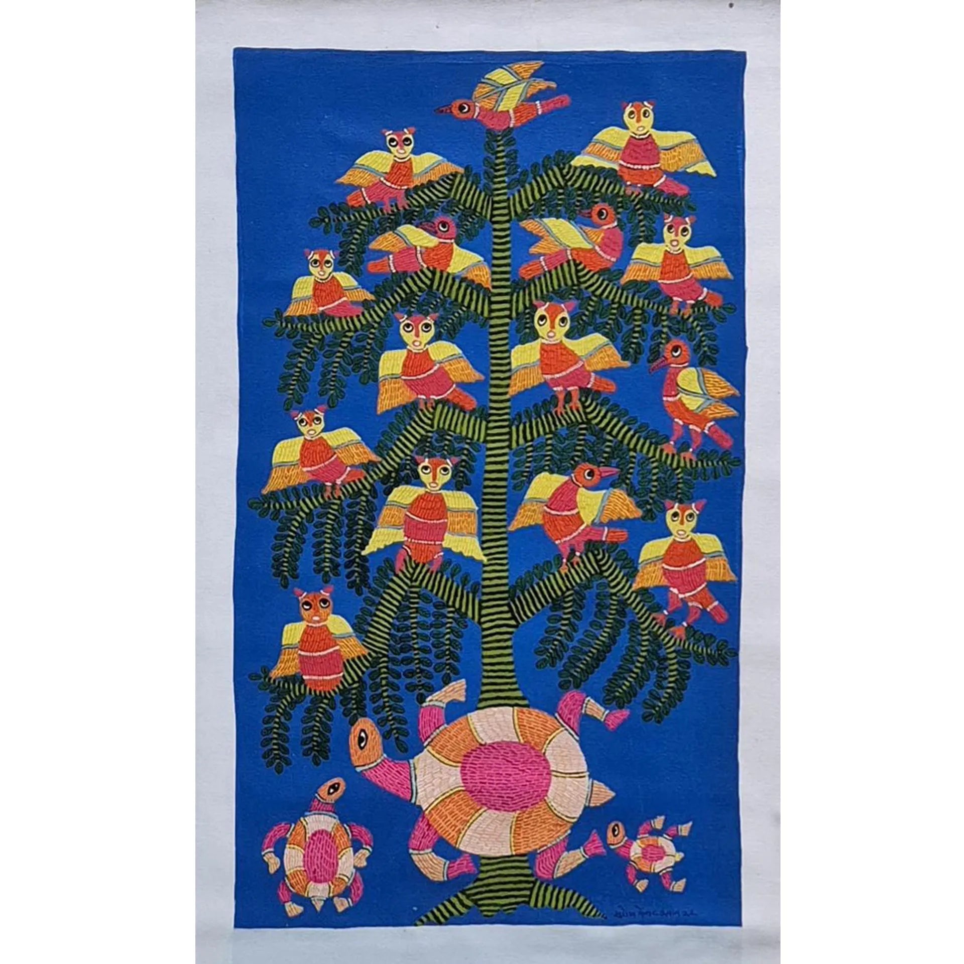 Gond - Tortoise and Owls