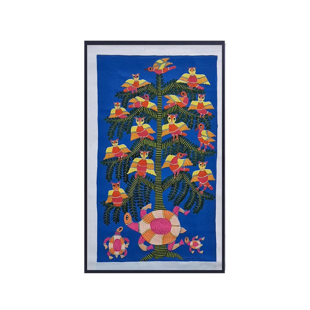 Gond - Tortoise and Owls