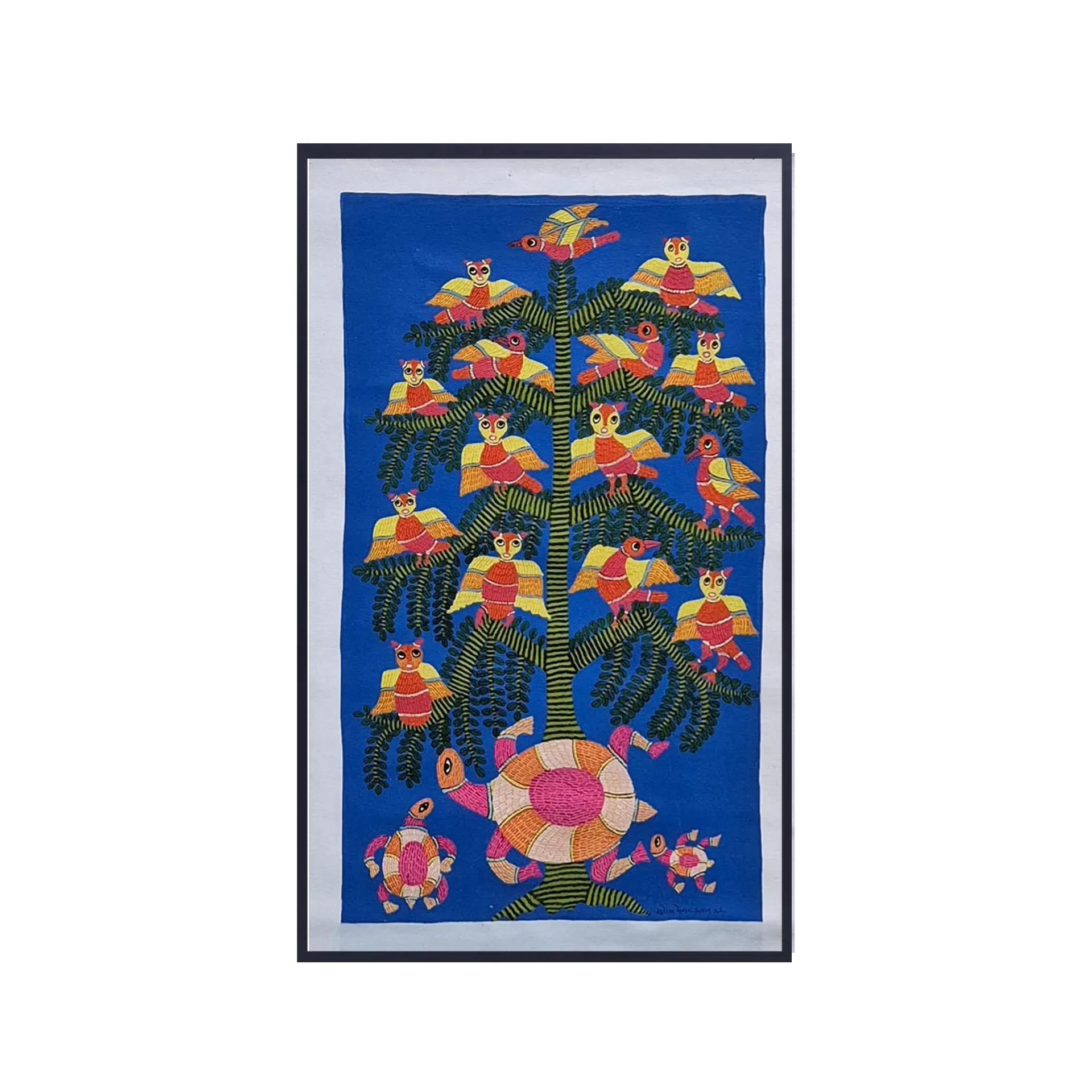 Gond - Tortoise and Owls