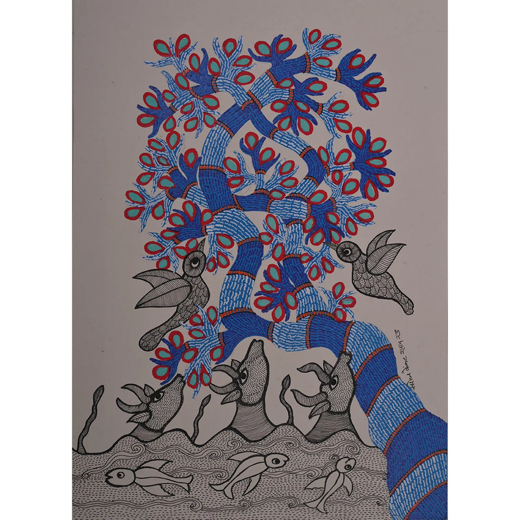 Gond - Life Around the Blue Tree