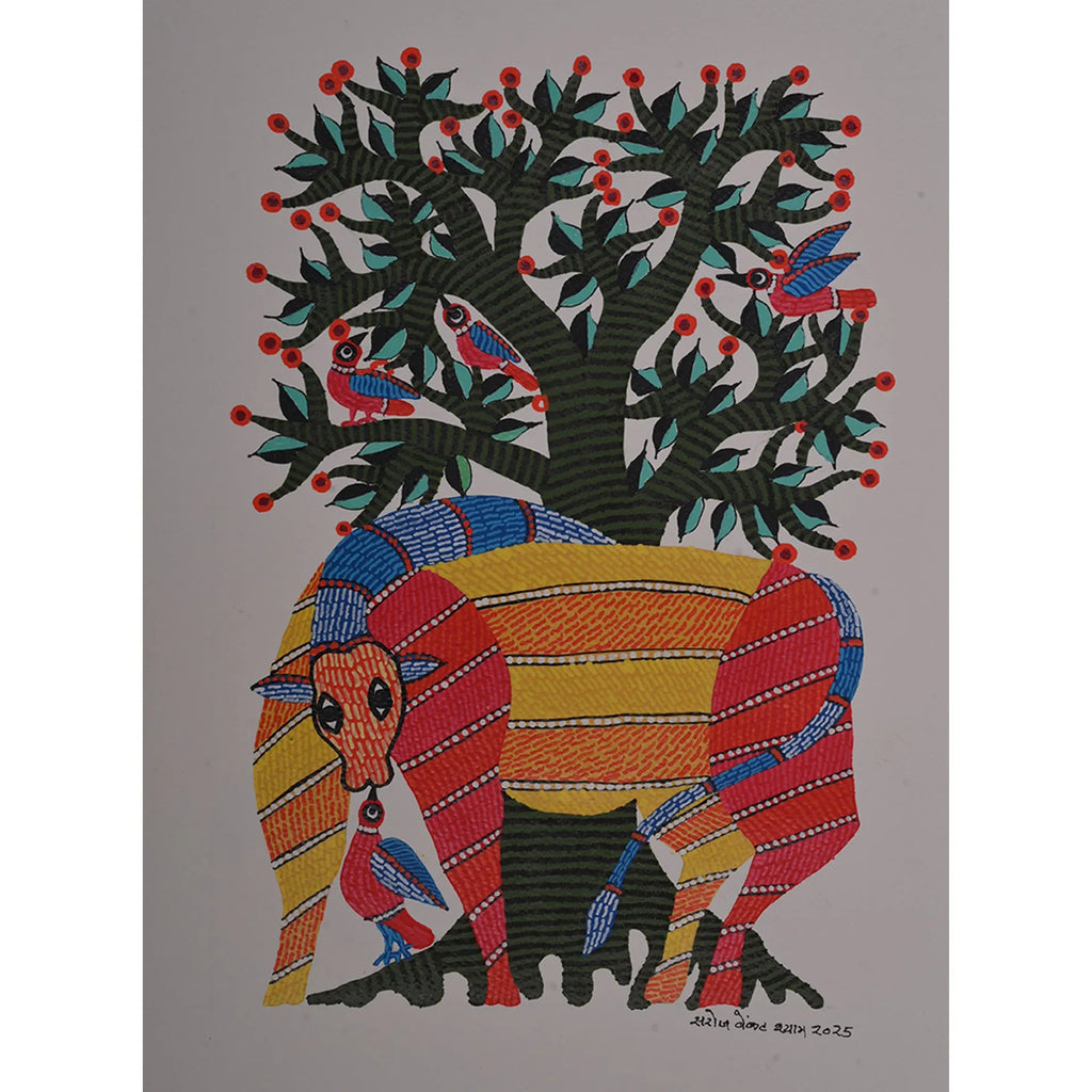 Gond - Cow Under The Tree