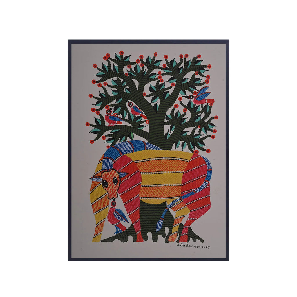 Gond - Cow Under The Tree