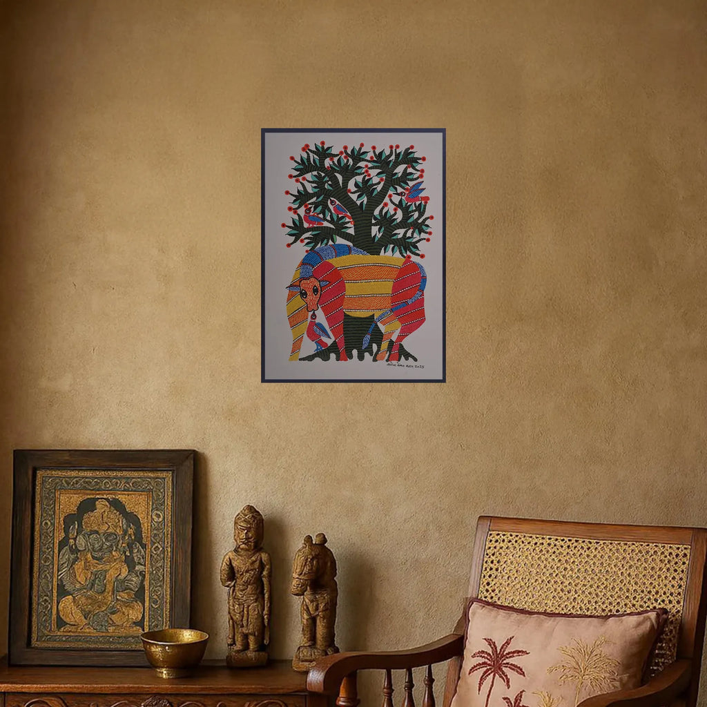 Gond - Cow Under The Tree