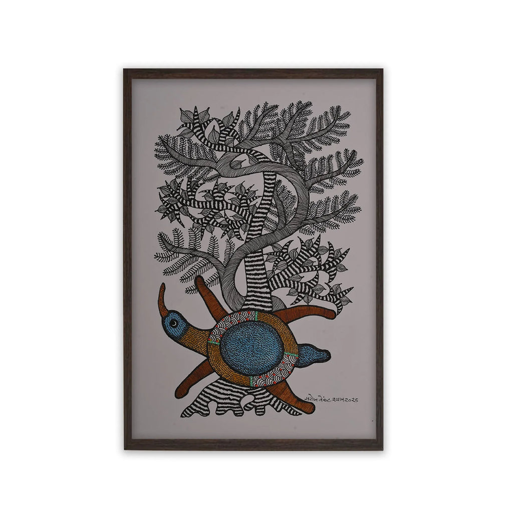 Gond - Turtle Under the Tree