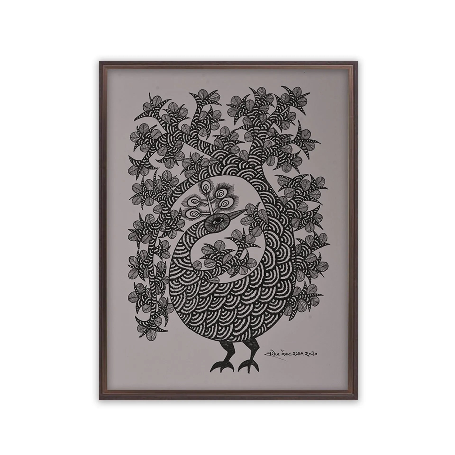 Gond - Peacock of the Forest Blossoms