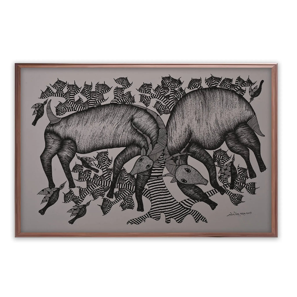 Gond - Deer - fighting