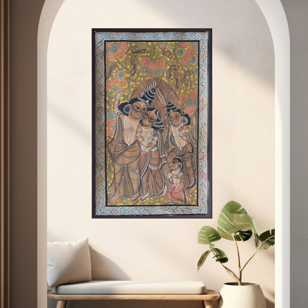 Bengal Pattachitra - Ram Darbar