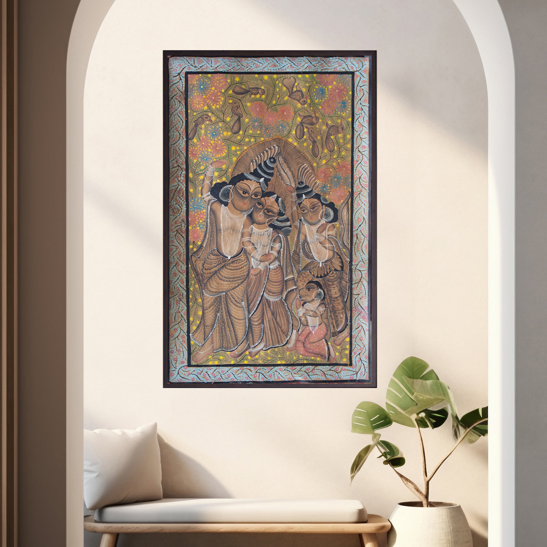 Bengal Pattachitra - Ram Darbar