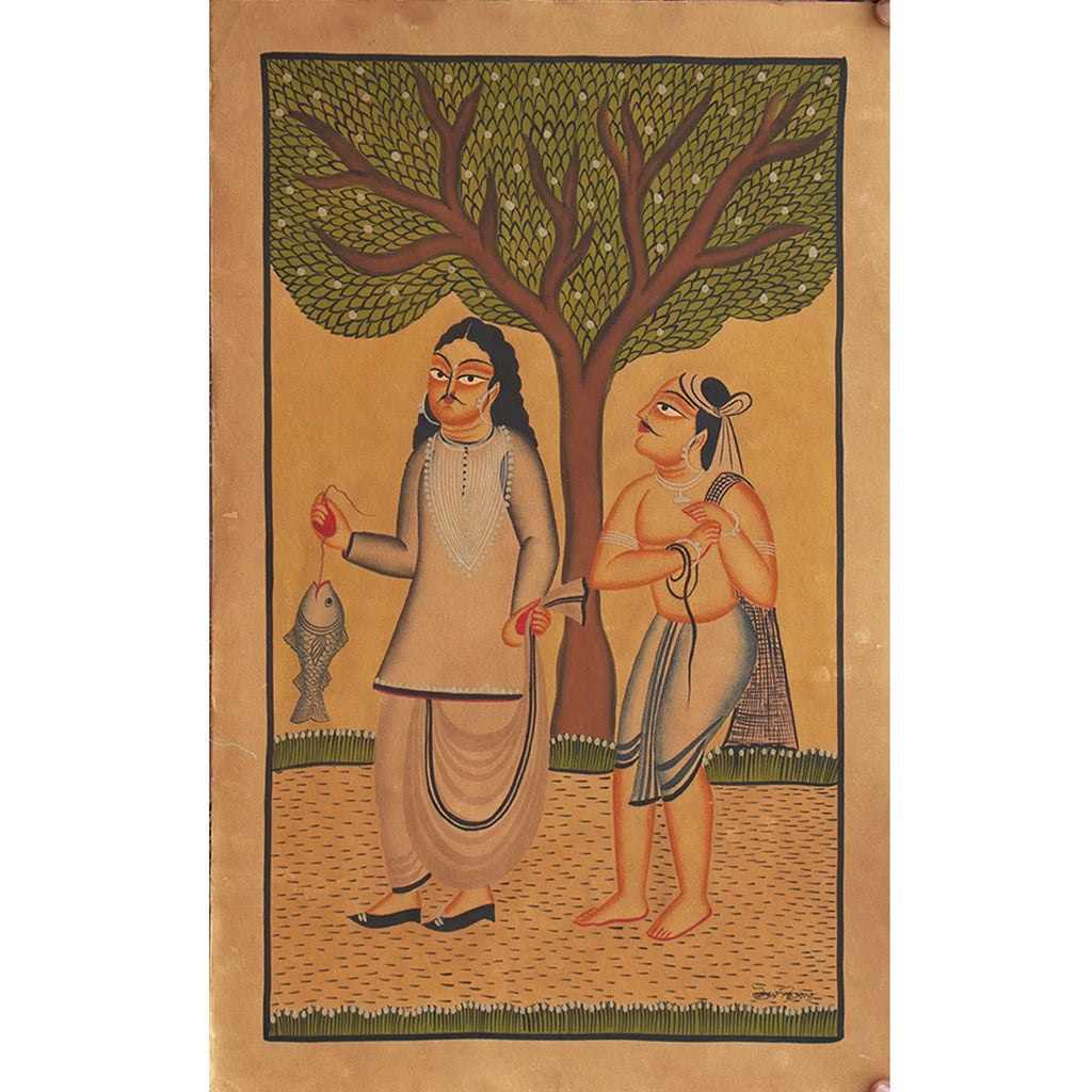 Kalighat - Babu with the Fisherman