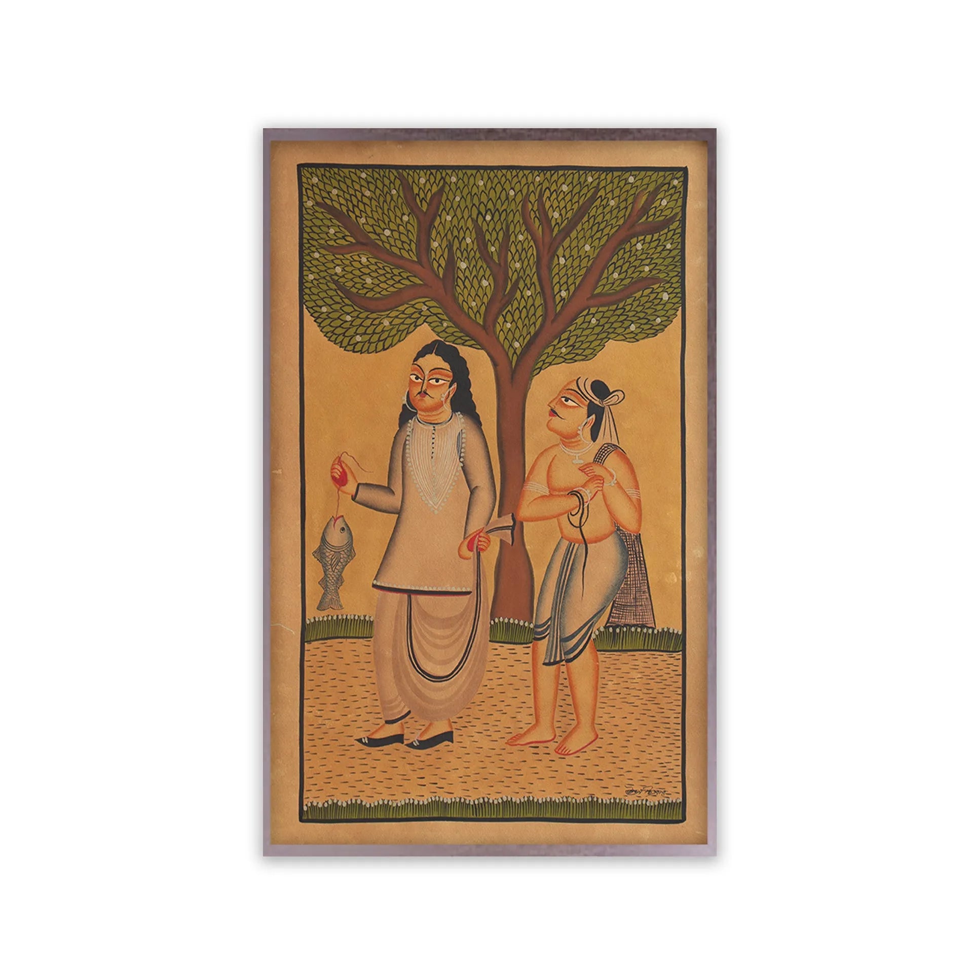 Kalighat - Babu with the Fisherman