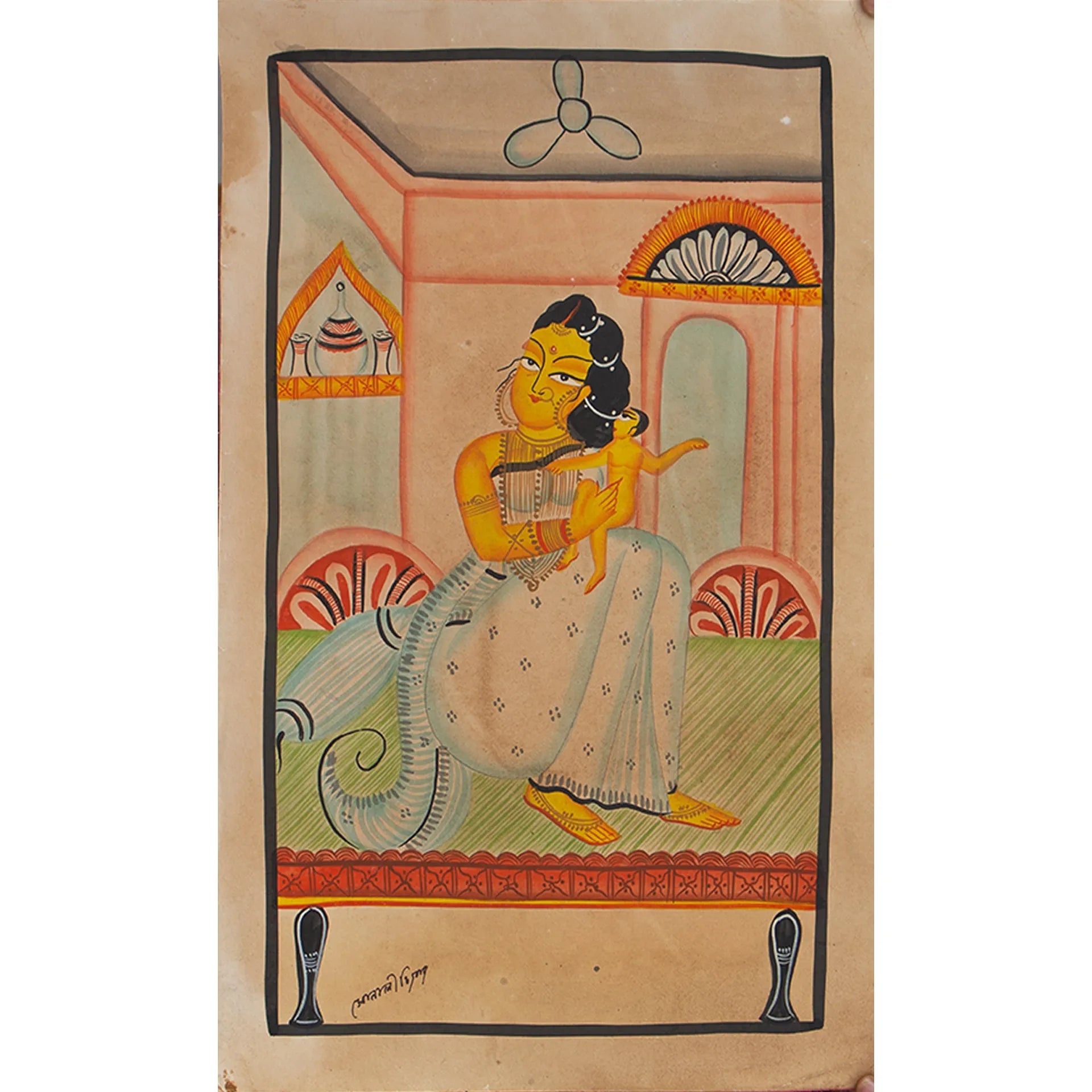 Kalighat - Biwi with the baby