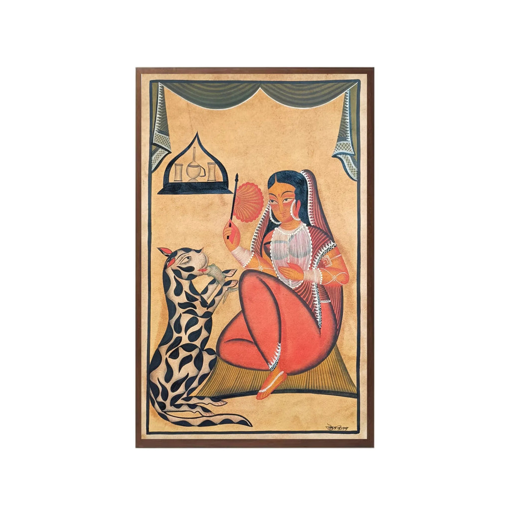 Kalighat - Biwi with cat