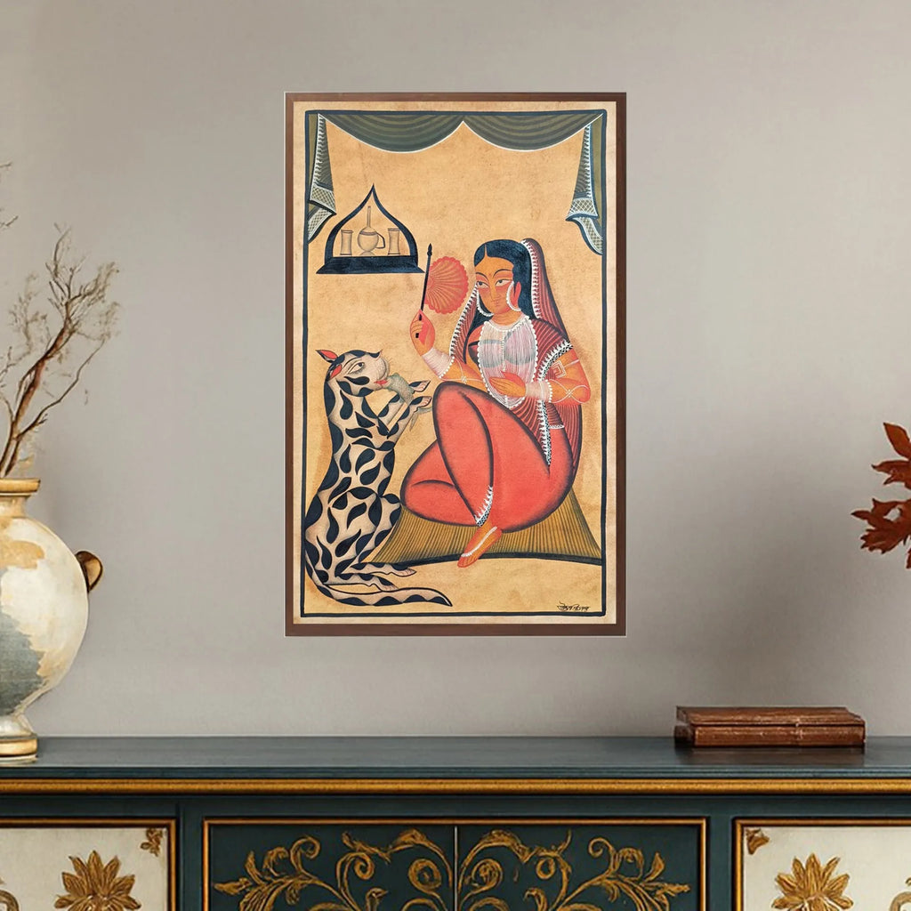 Kalighat - Biwi with cat