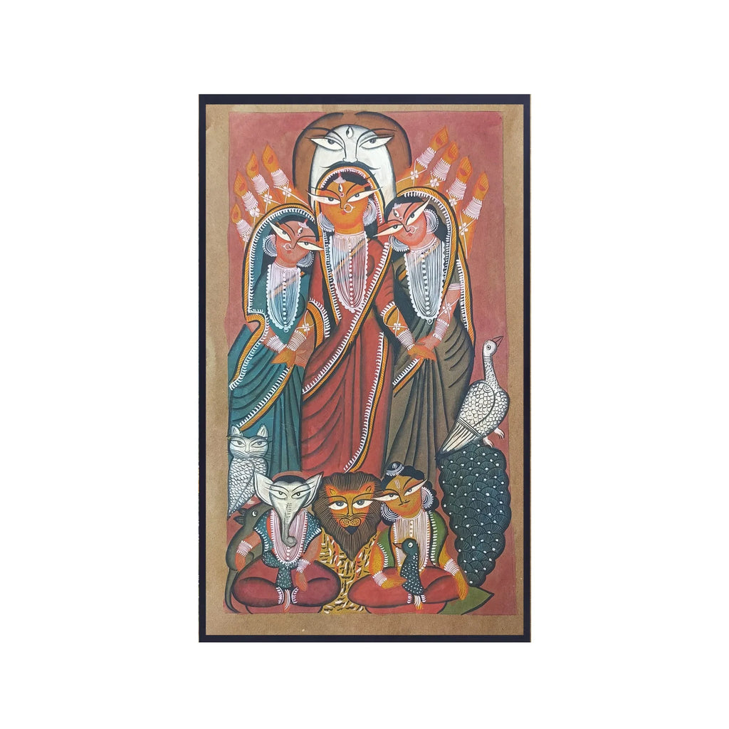 Kalighat - Laxmi, Durga, Saraswati Family