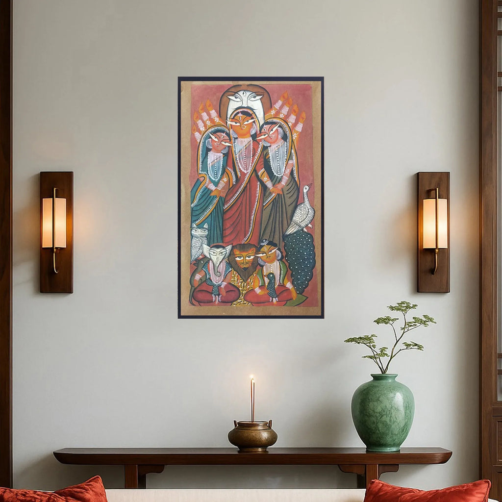 Kalighat - Laxmi, Durga, Saraswati Family