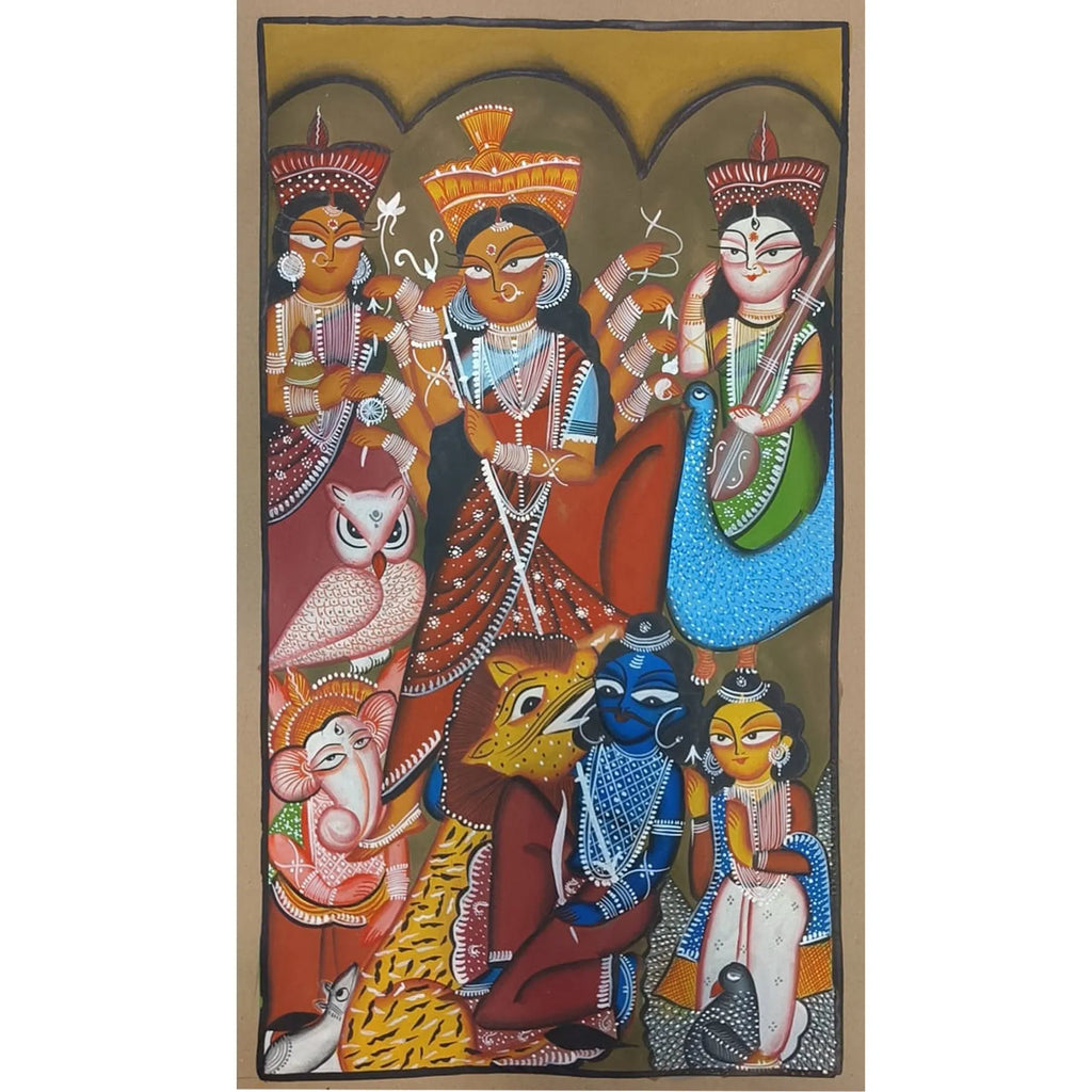 Kalighat - Mahisasurmardini family