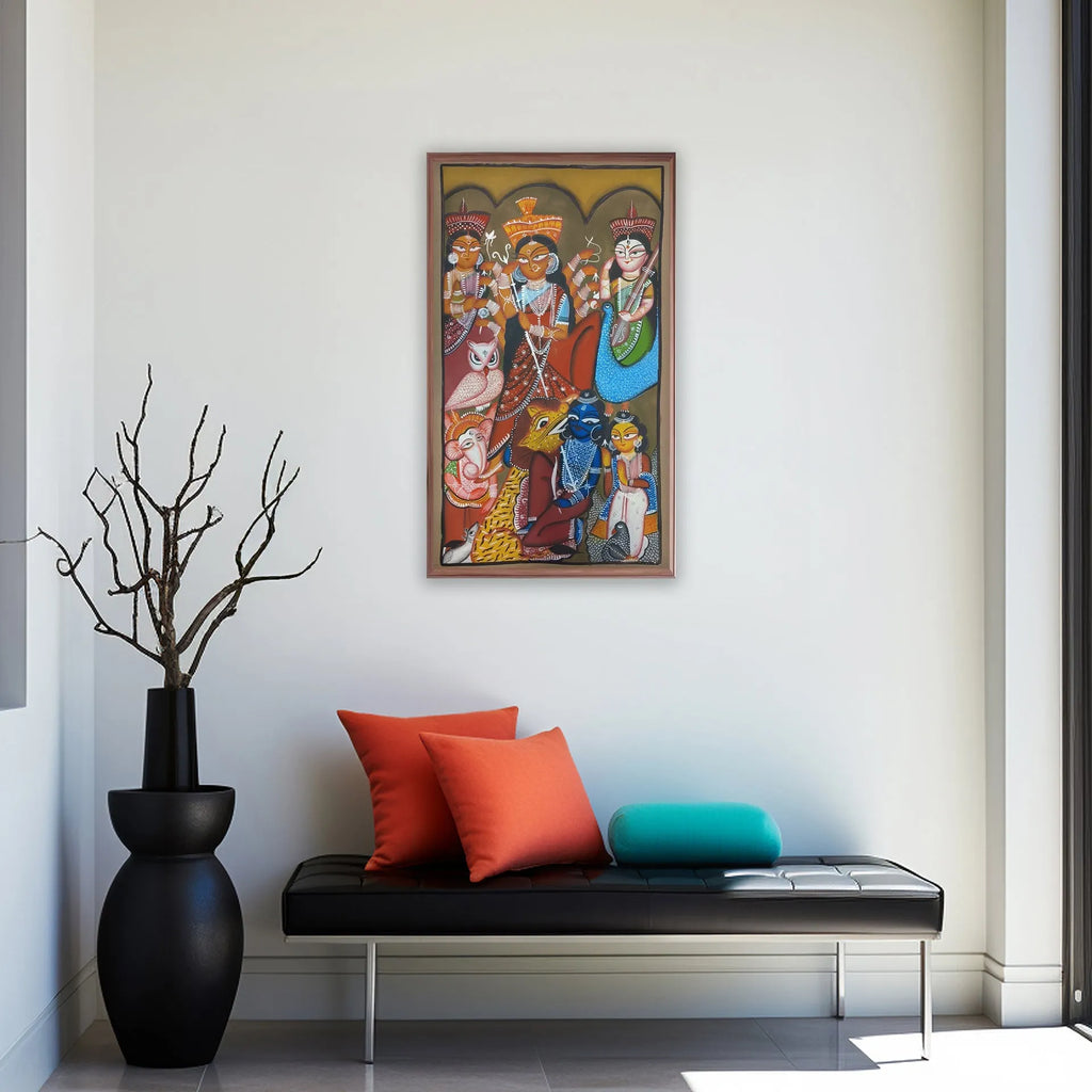 Kalighat - Mahisasurmardini family