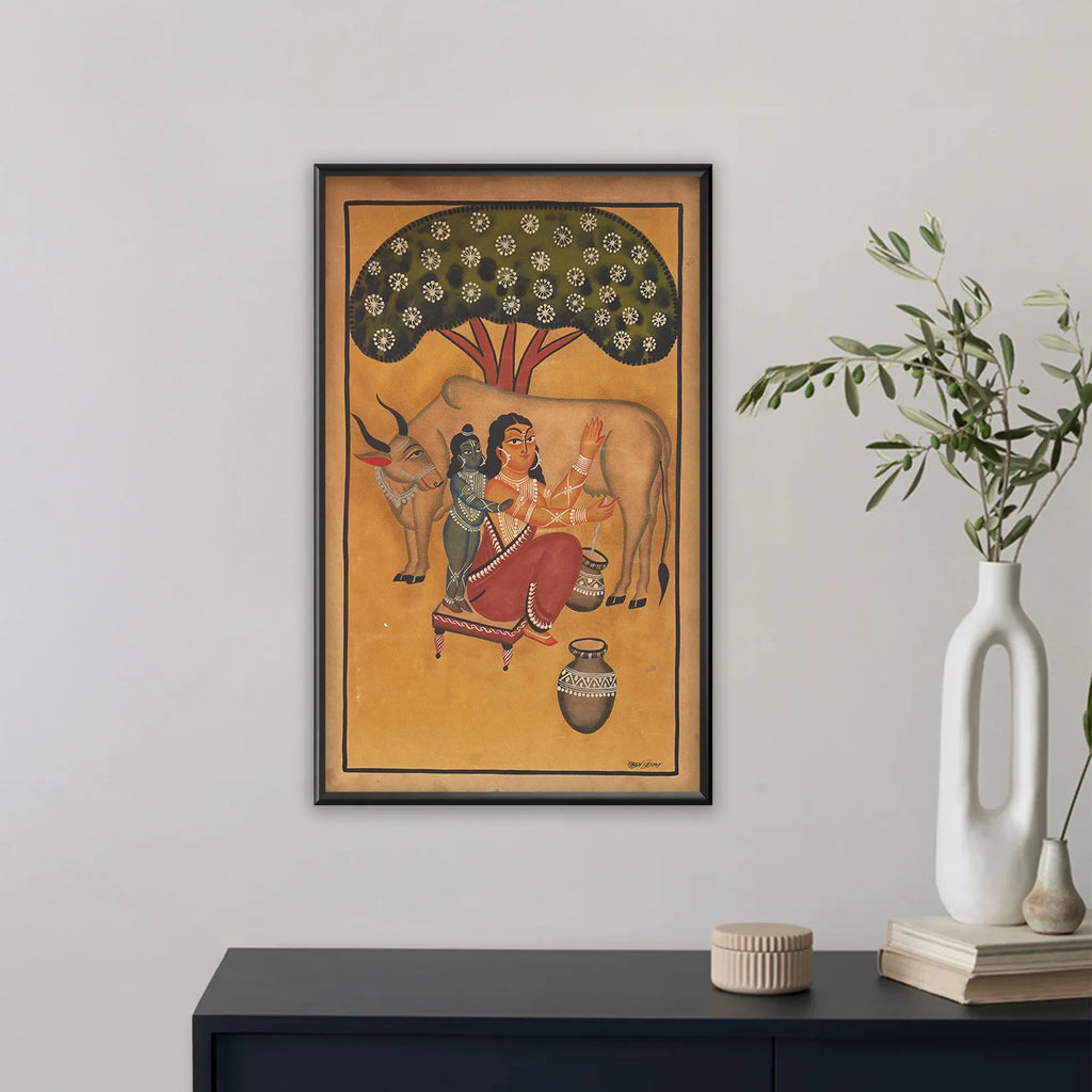 Kalighat - Krishna with Yashoda Maa