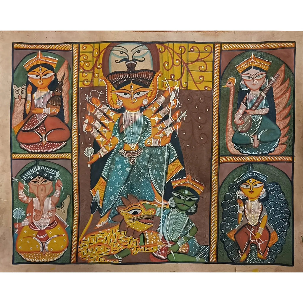Kalighat - Laxmi, Saraswati, Durga Family