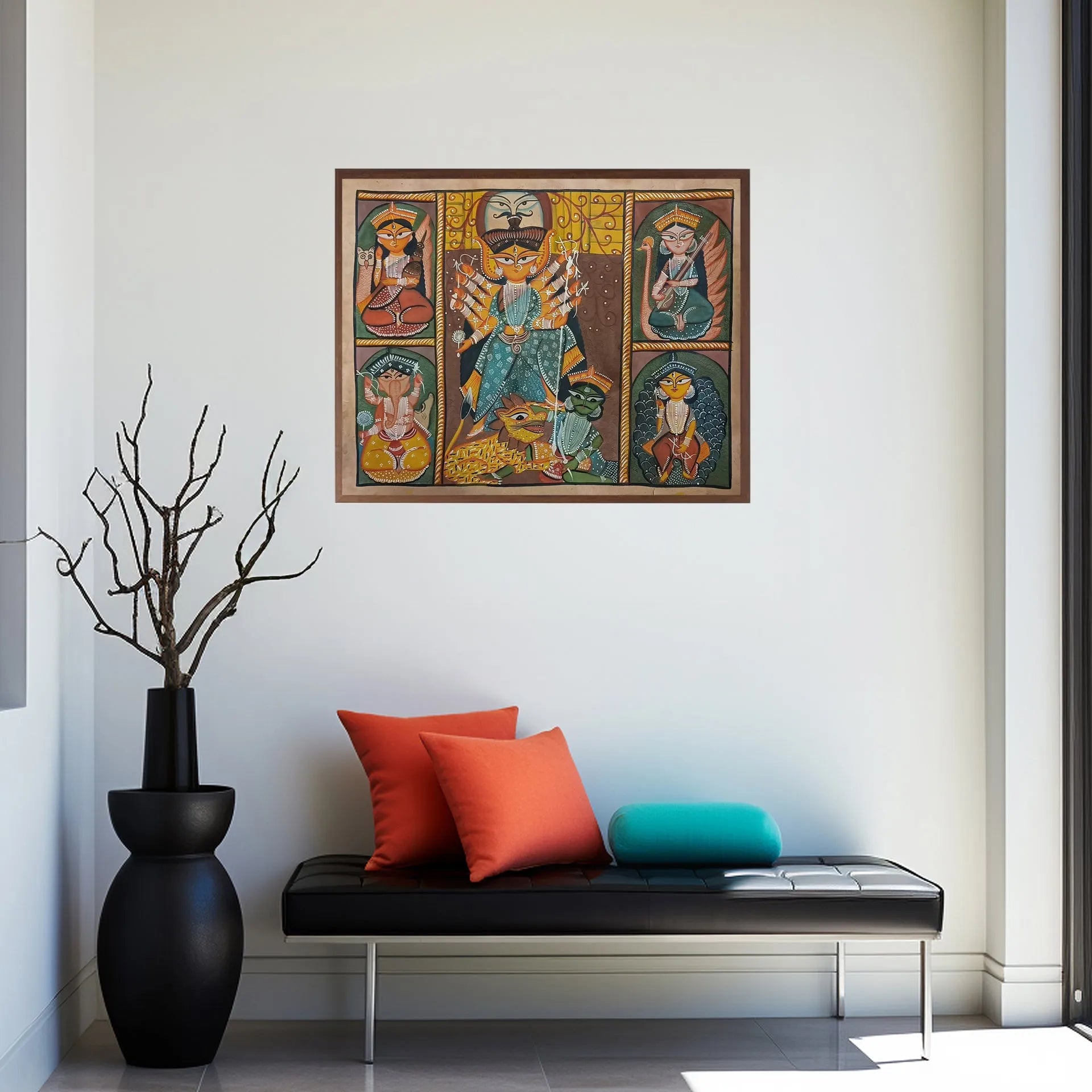 Kalighat - Laxmi, Saraswati, Durga Family