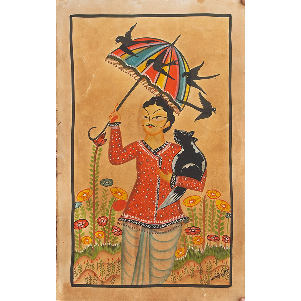 Kalighat - Babu with Umbrella