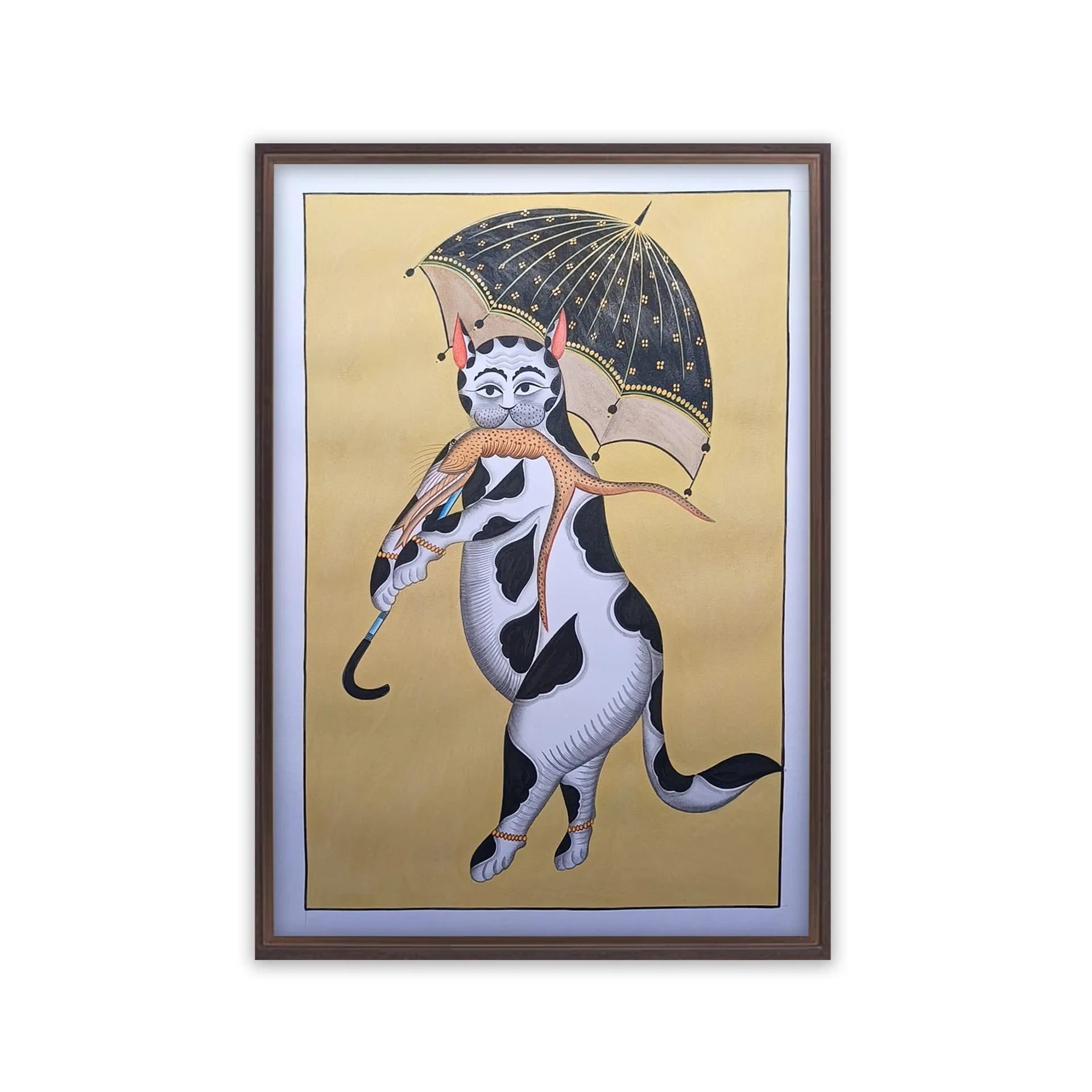 Kalighat - Cat eating fish