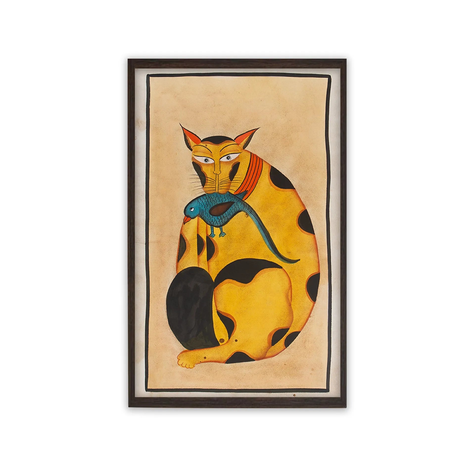 Kalighat - Cat eating bird