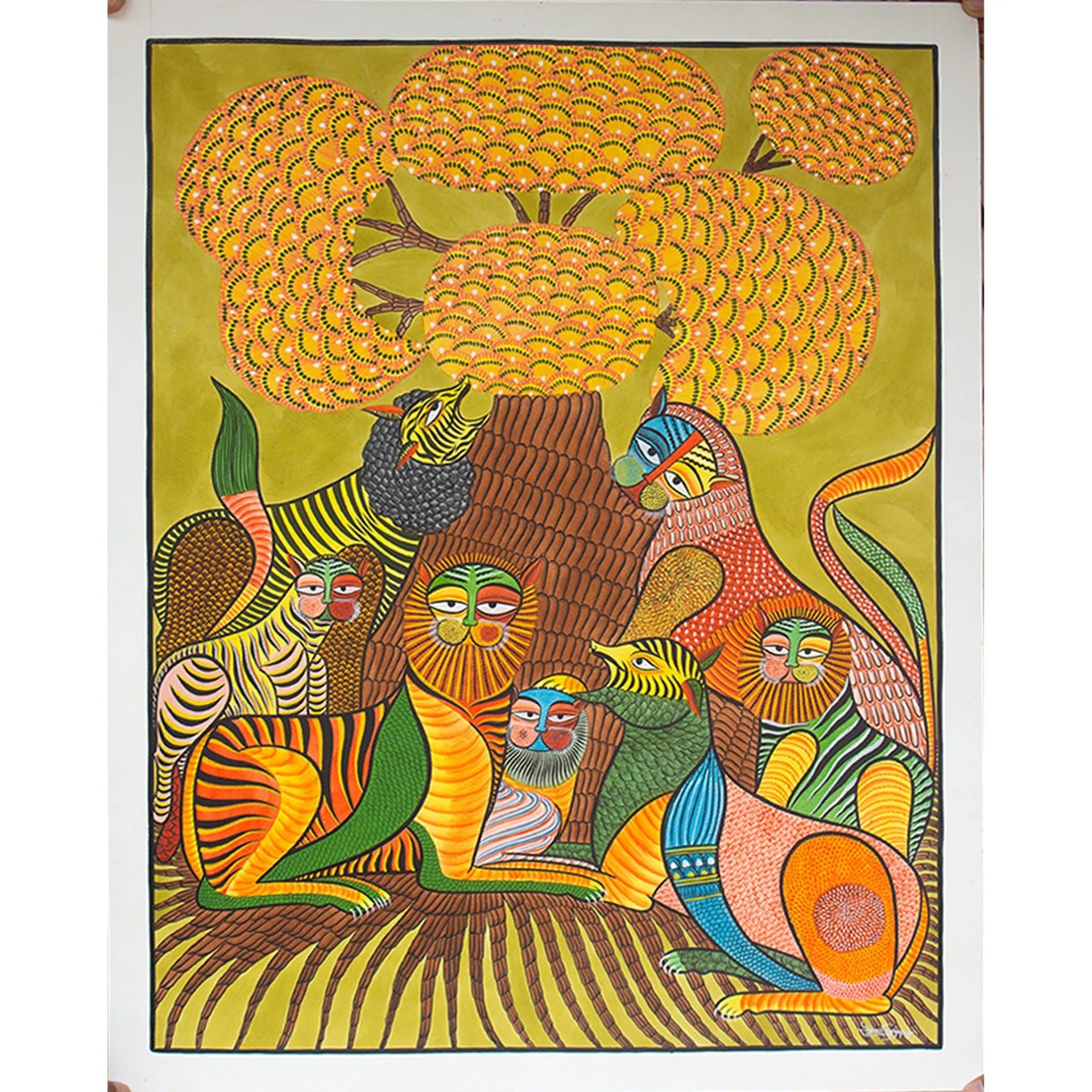 Kalighat - Lion family