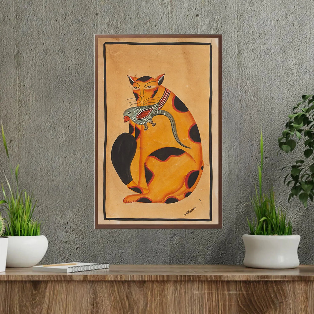 Kalighat - Cat Eating Bird