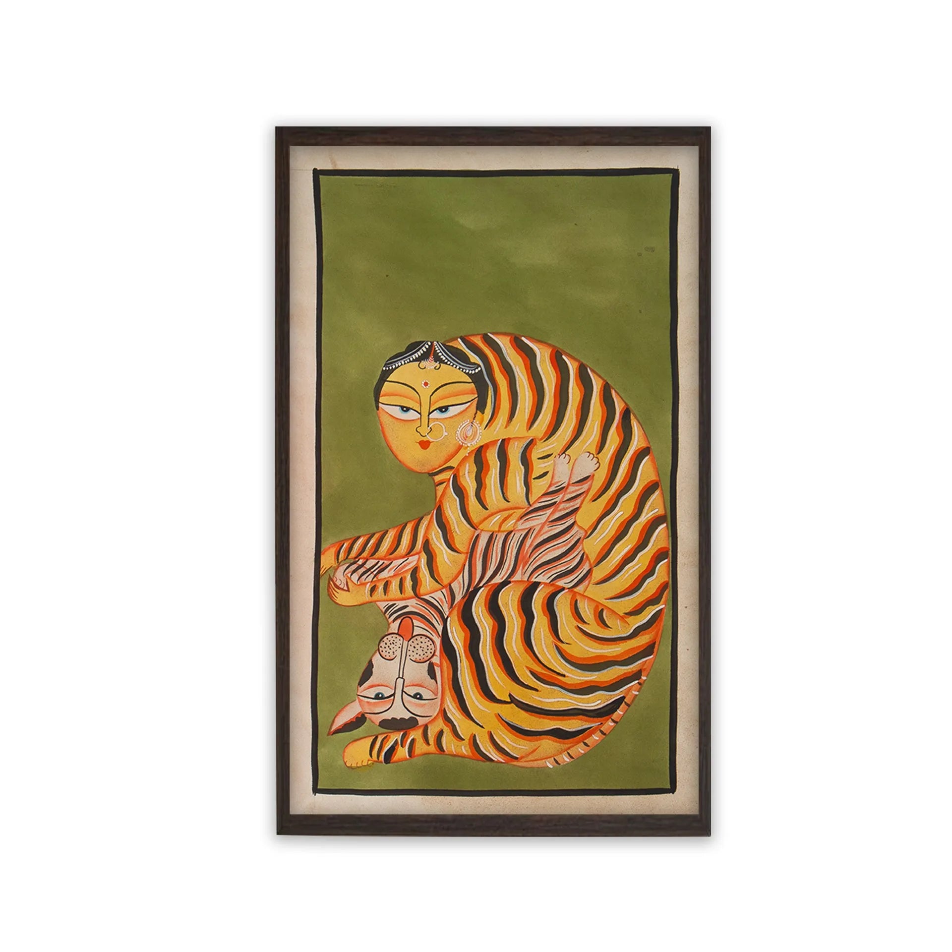 Kalighat - Mother Lion with Cub in Lap