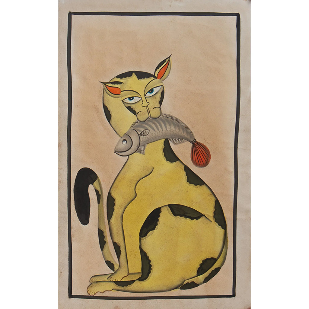 Kalighat - Cat Eating Fish