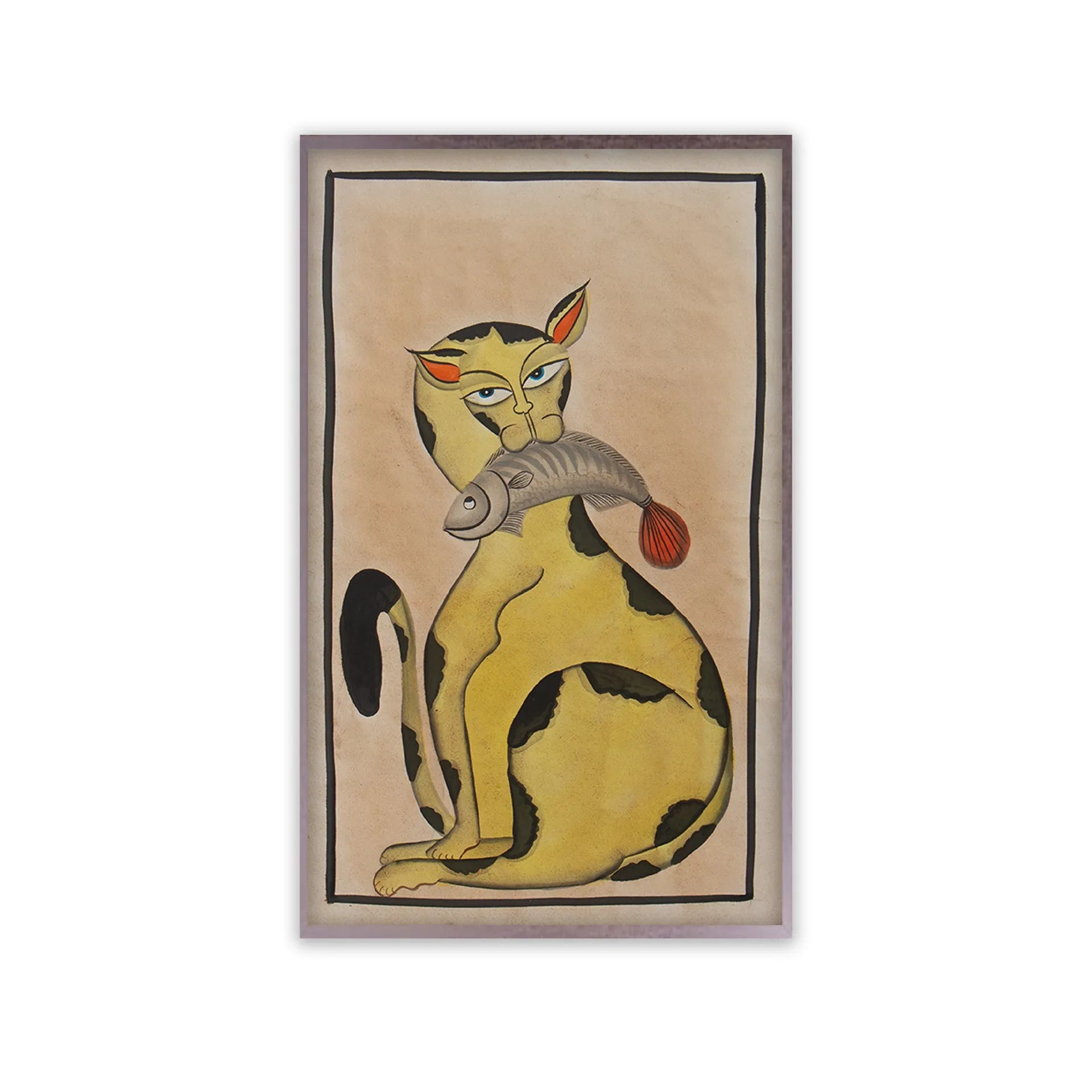 Kalighat - Cat Eating Fish