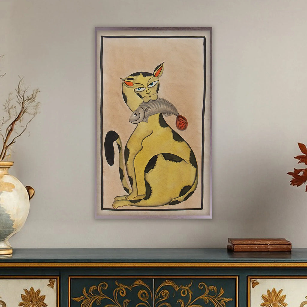 Kalighat - Cat Eating Fish