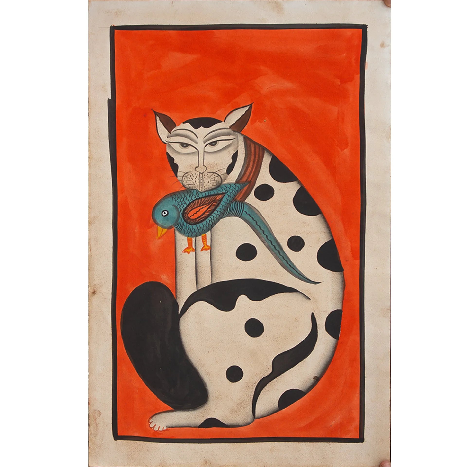 Kalighat - Cat Eating Bird